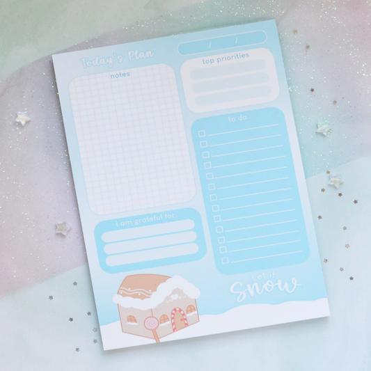 Let It Snow Daily Planner | Note Pad