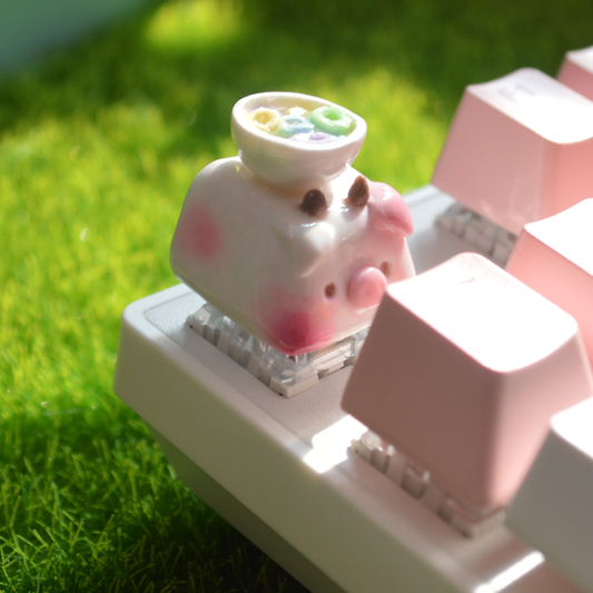 Pink Cow Fruit Loop Cereal | Keycap