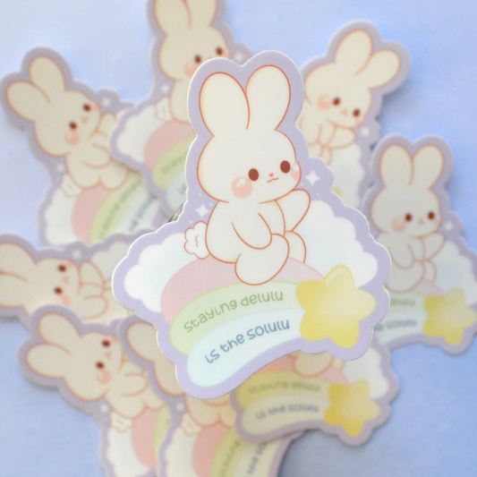 Delulu Bunny | Die Cut Vinyl Sticker