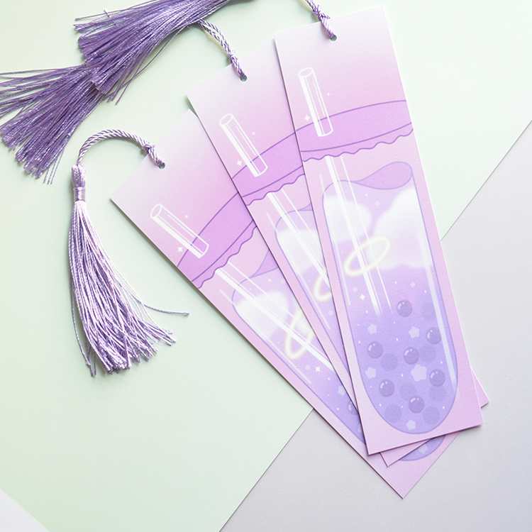 Space Bubble Tea Bookmark