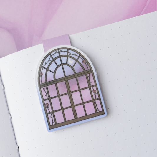 Stained Glass Romance Magnetic Bookmark